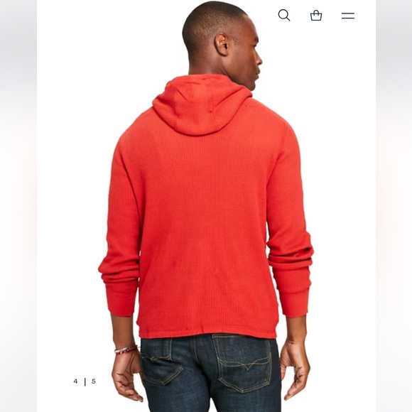 Polo Ralph Lauren • Waffle-Knit Cotton Hoodie - Picture 2 of 5